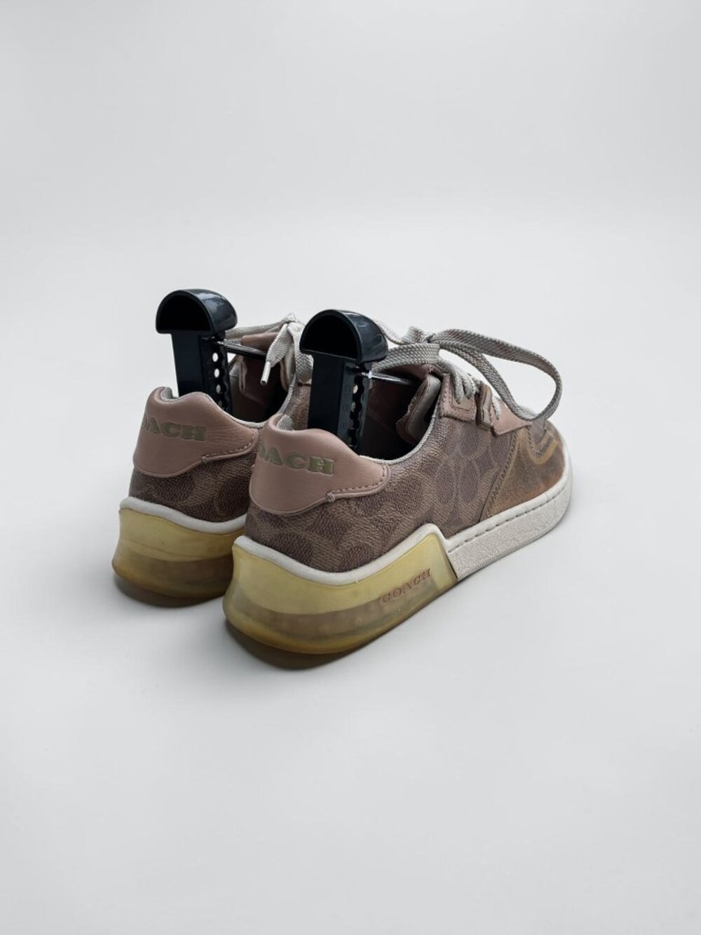 Coach Womens Signature Print Sneakers Brown Pink Low-Top Lace-Up Shoes Size 7.5 - Picture 4 of 6